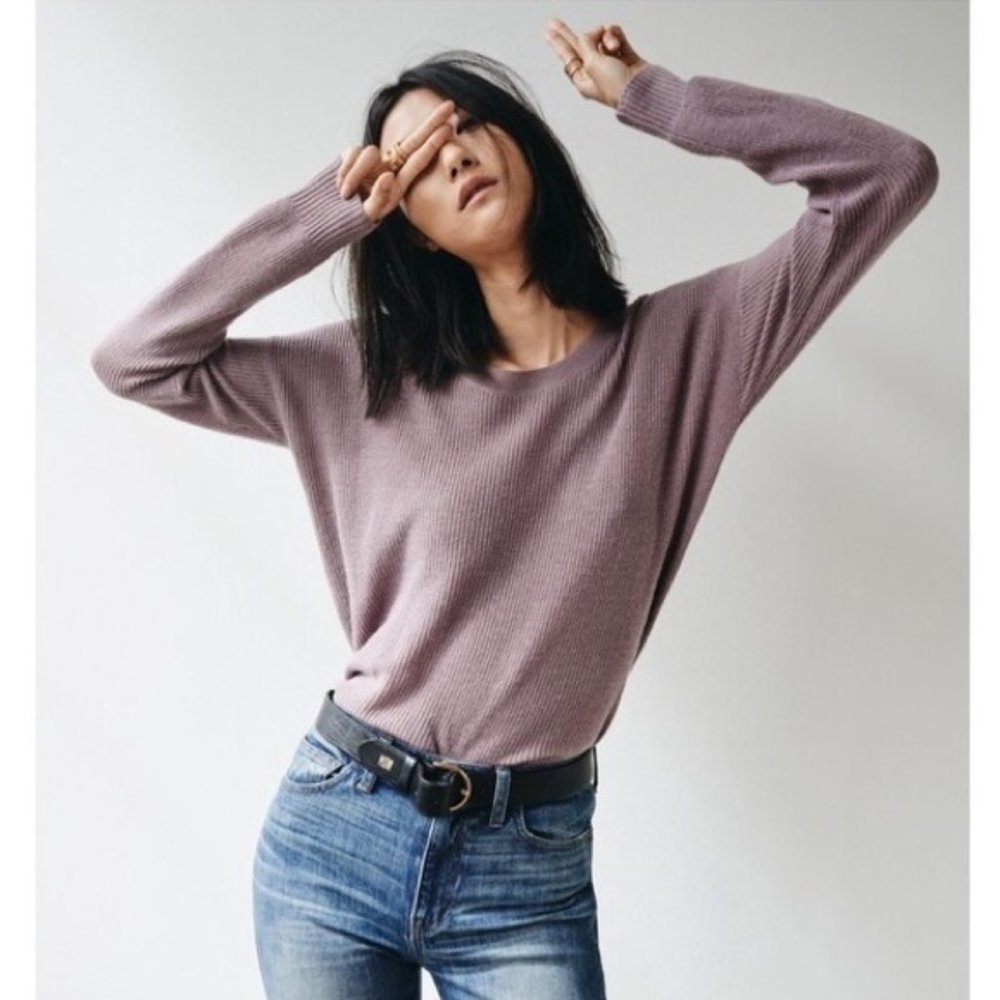 Madewell Warmlight Lavender Pullover Sweater Wool - Picture 2 of 7